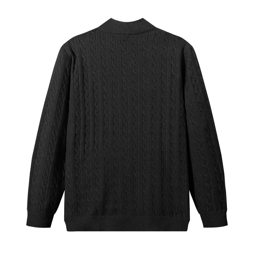 P200 Raff half-zip sweater black white gray